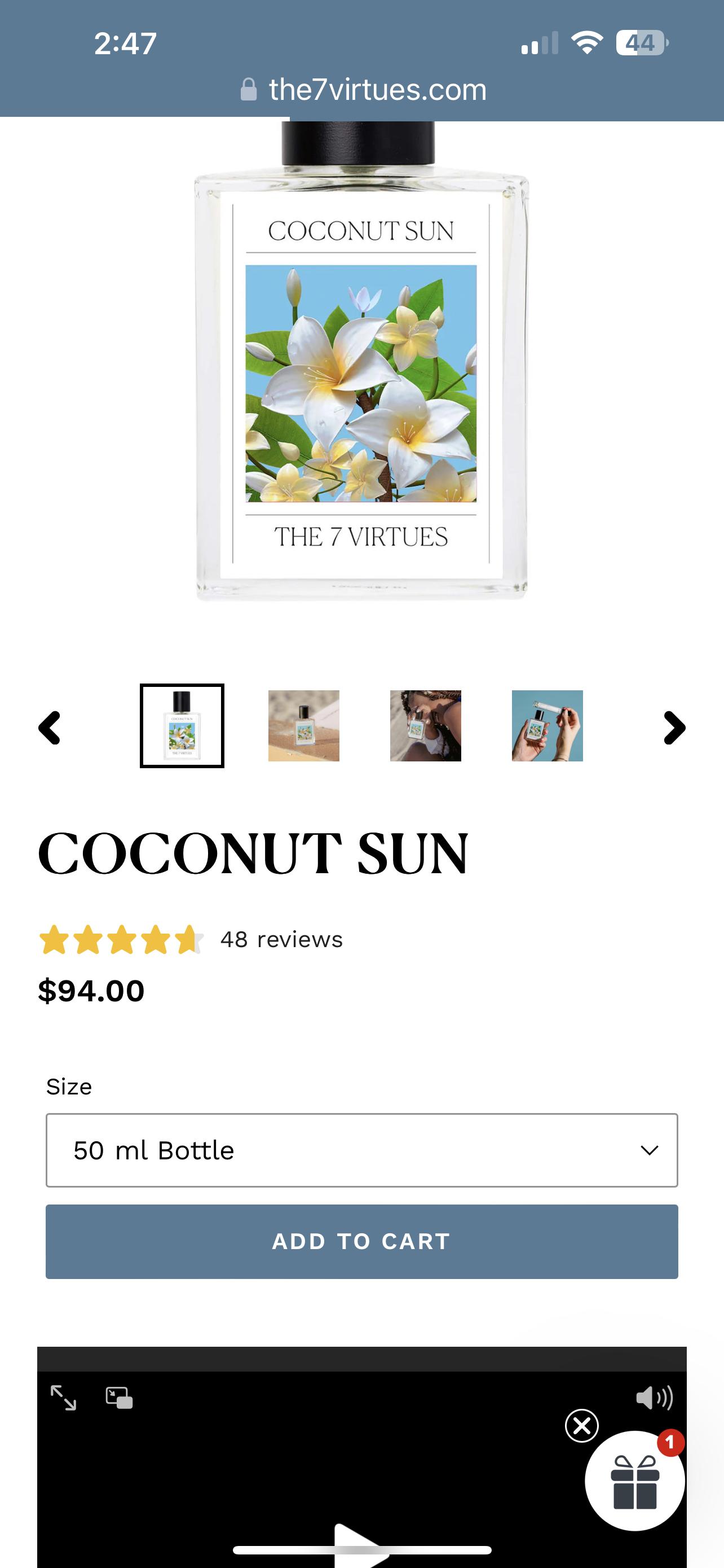 The 7 Virtues Coconut Sun perfumy próbka 1,7 ml kokosowe