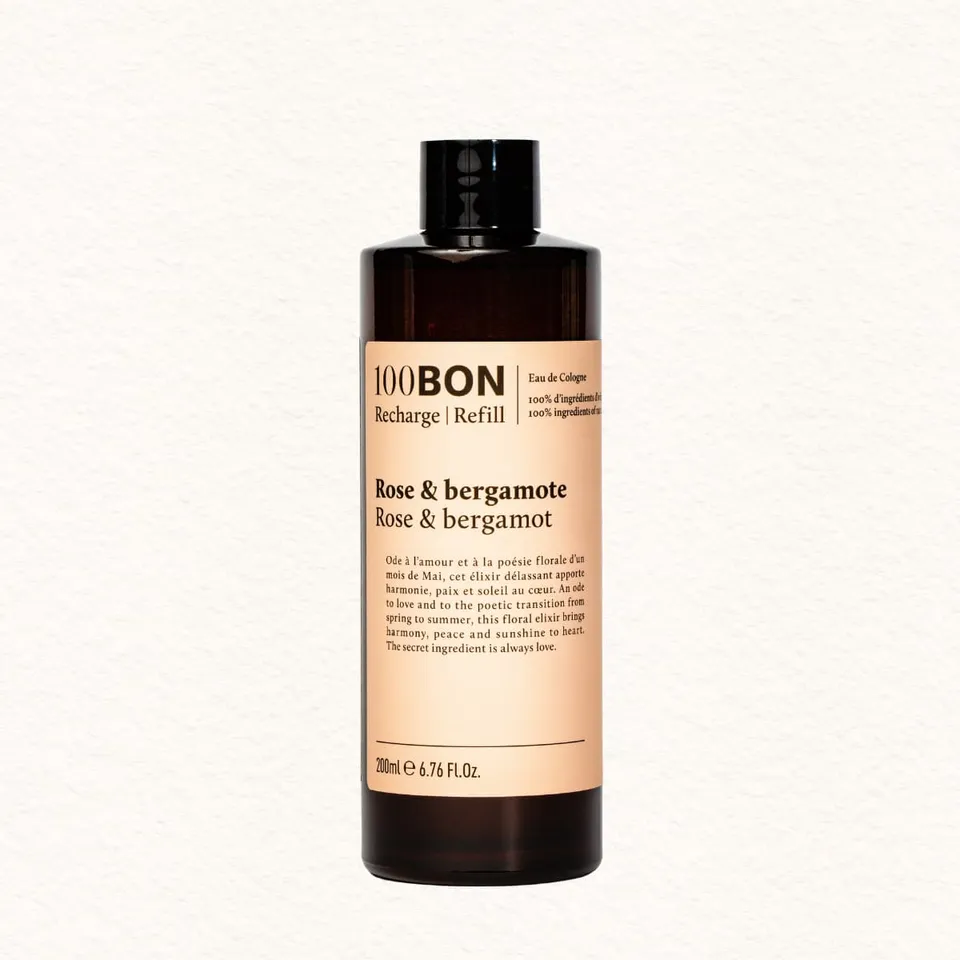 100BON Rose & Bergamote woda kolońska refill 200 ml różana