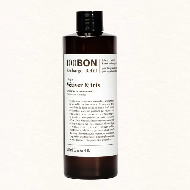 100BON Vetiver Iris woda perfumowana refill 200 ml drzewna