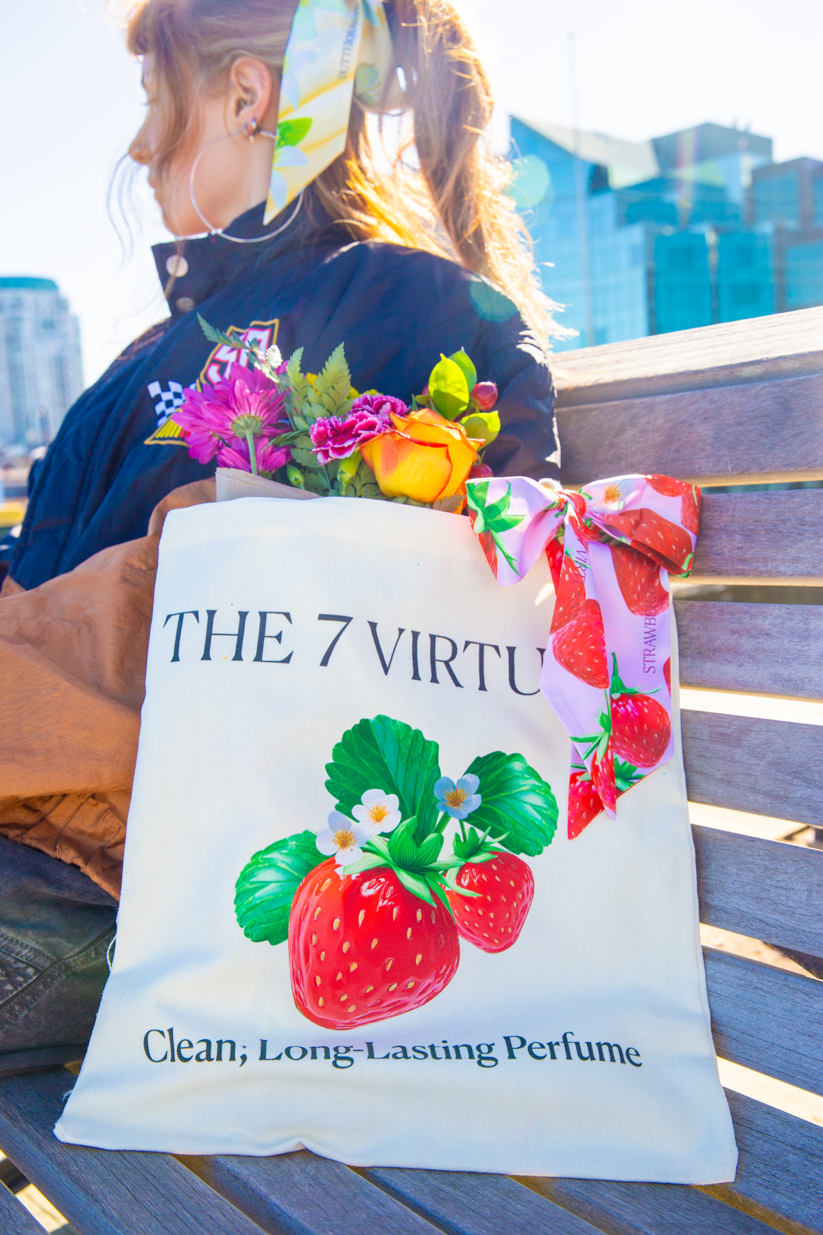The 7 Virtues Strawberry Jam torba tote truskawkowa